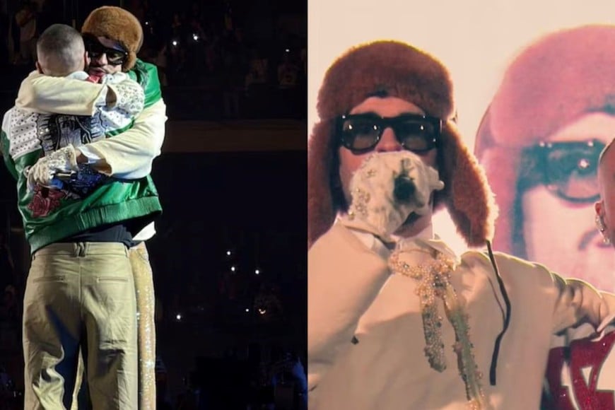 “El pasado es el pasado”: el mensaje de Balvin en el escenario junto a Bad Bunny.