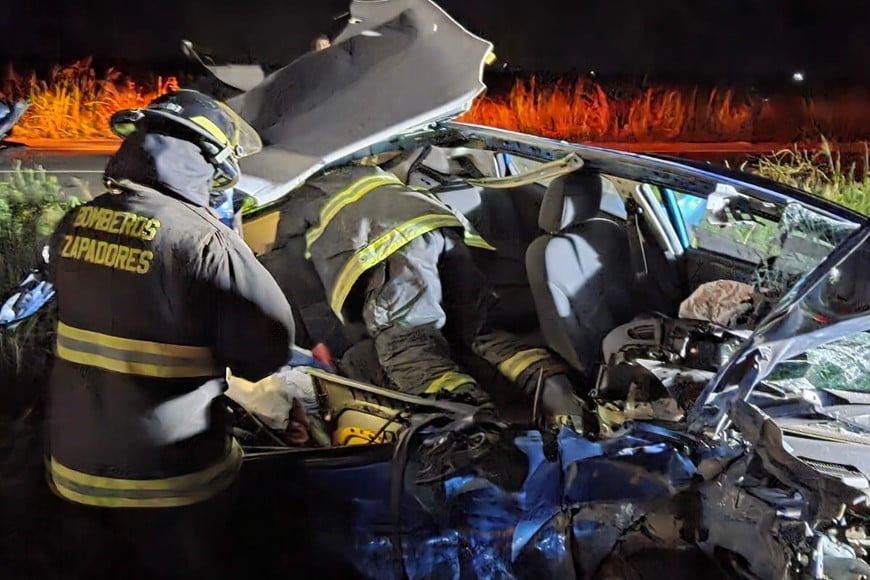 Así quedó el vehículo tras el accidente.