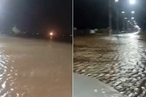 Nochebuena pasada por agua en Rafaela tras una fuerte tormenta.
