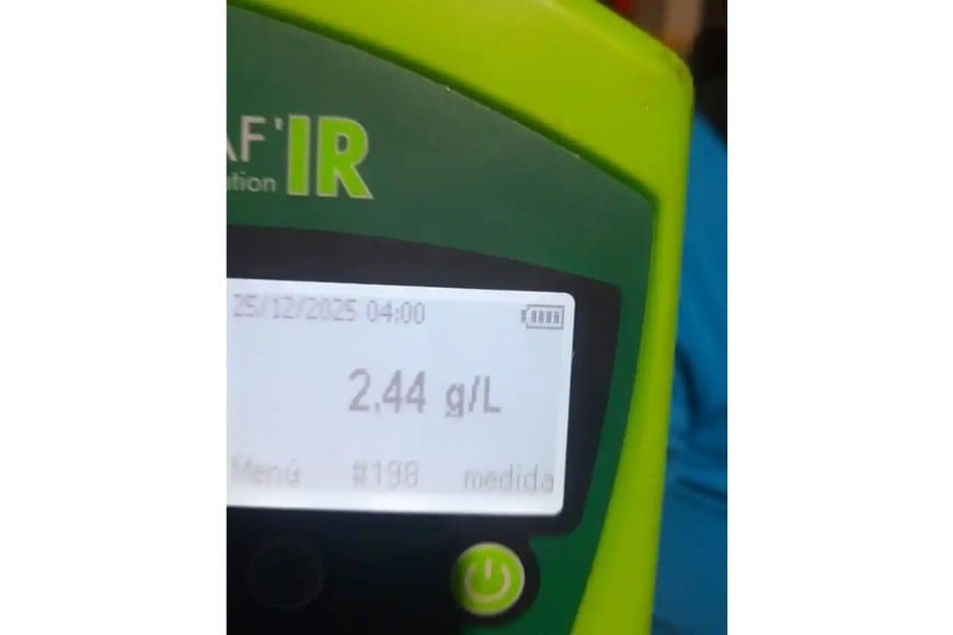 El conductor de la camioneta dio 2,44 gramos.