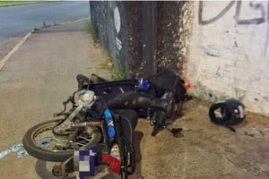 La imagen corresponde al motoderrape ocurrido en A. del Valle y Derqui. Foto: Gentileza