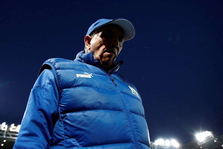 Soccer Football - Europa League - Semi Final - Second Leg - Atalanta v Olympique de Marseille - Stadio Atleti Azzurri, Bergamo, Italy - May 9, 2024
Olympique de Marseille coach Jean-Louis Gasset reacts REUTERS/Alessandro Garofalo