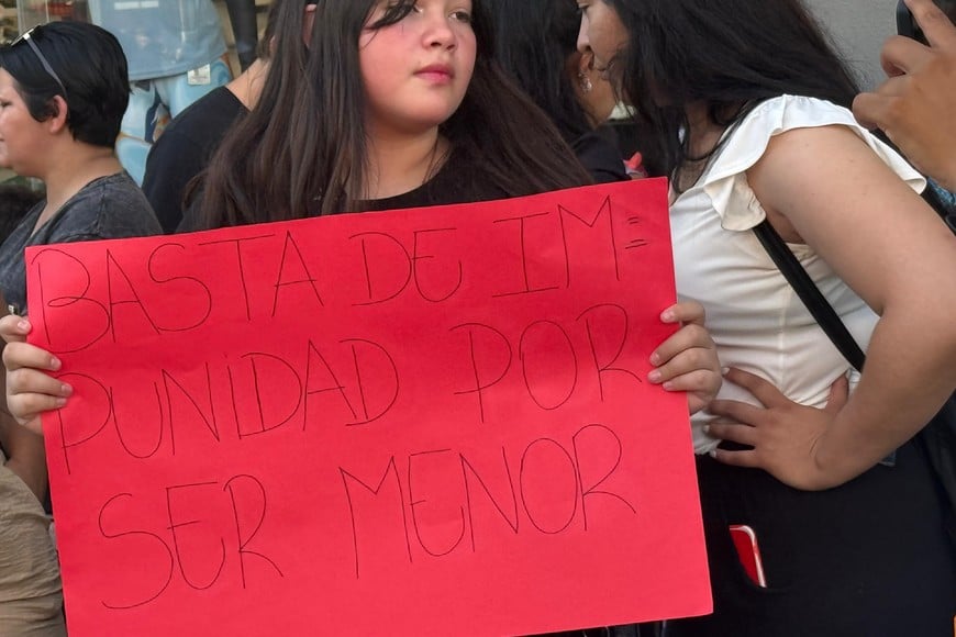 Marcha en Santo Tomé por el crimen de Jeremías Monzon. Foto: El Litoral