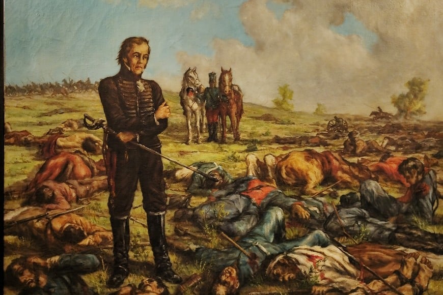 José María García Bañon, "Batalla de Gamonal" (1940). Patrimonio Museo Histórico Provincial Brigadier General Estanislao López de Santa Fe.