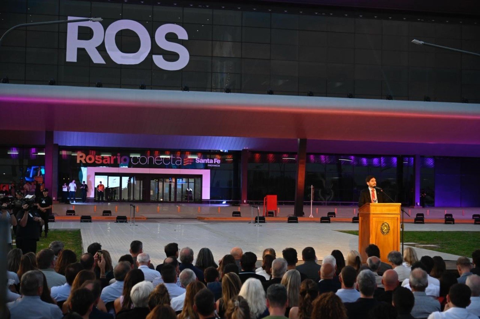 Pullaro encabezando el acto este sábado. Crédito: Marcelo Manera