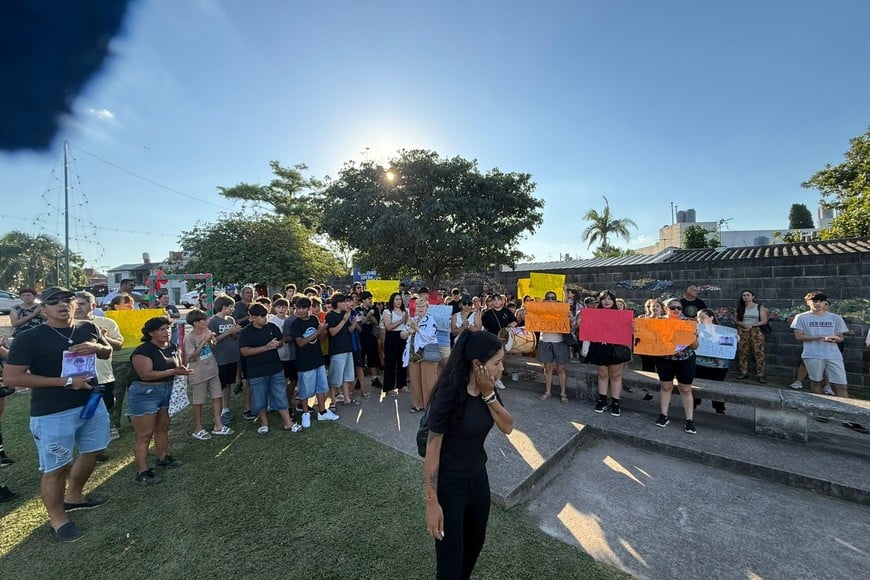 Marcha en Santo Tomé por el crimen de Jeremías Monzon. Foto: El Litoral