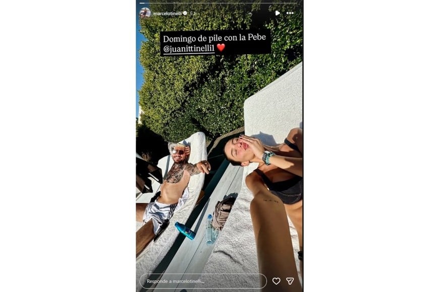 Marcelo Tinelli se mostró reconciliado con su hija Juana.