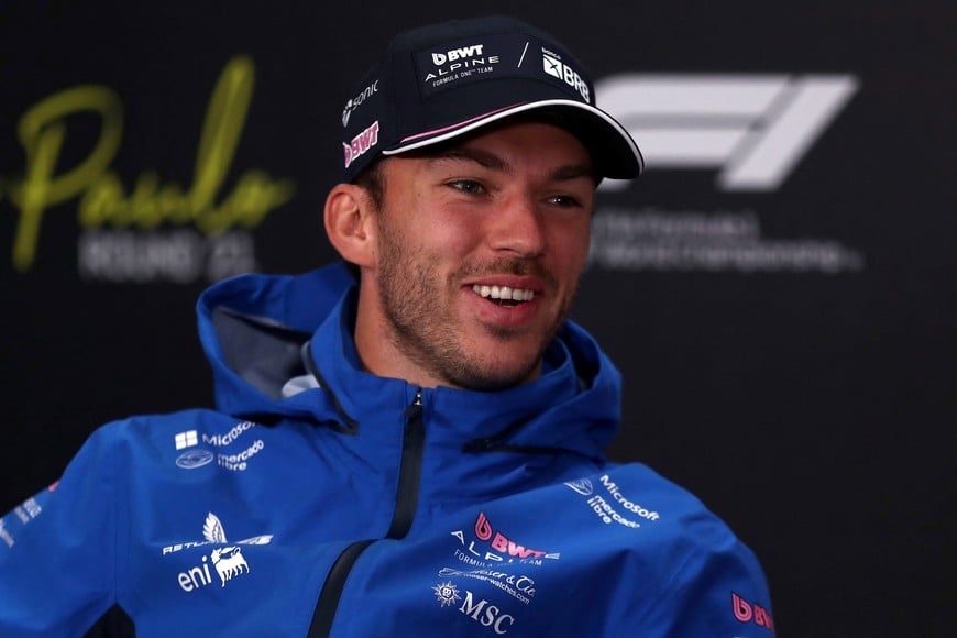 Formula One F1 - Sao Paulo Grand Prix - Autodromo Jose Carlos Pace, Sao Paulo, Brazil - November 6, 2025
Alpine's Pierre Gasly during the press conference REUTERS/Jean Carniel