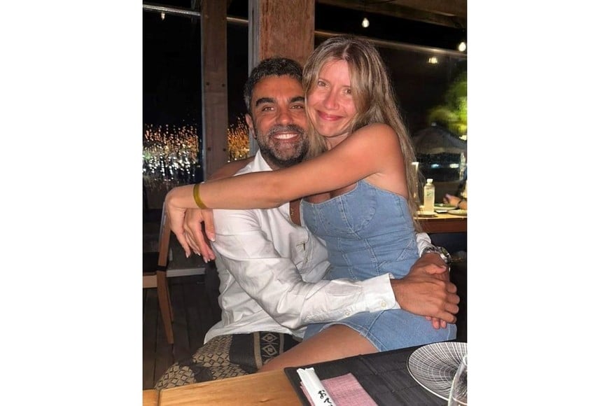 Laurita junto a su ex, el productor Claudio “Peluca” Brusca.