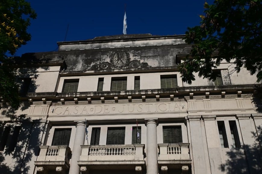 Tribunales este lunes durante la audiencia por la muerte de Jeremías Monzón. Crédito: Flavio Raina