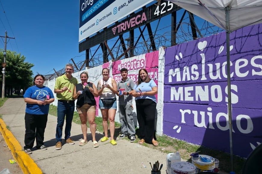 La intervención artística tiene como lema “Más luces, menos ruido” y busca visibilizar el impacto negativo que la pirotecnia sonora .