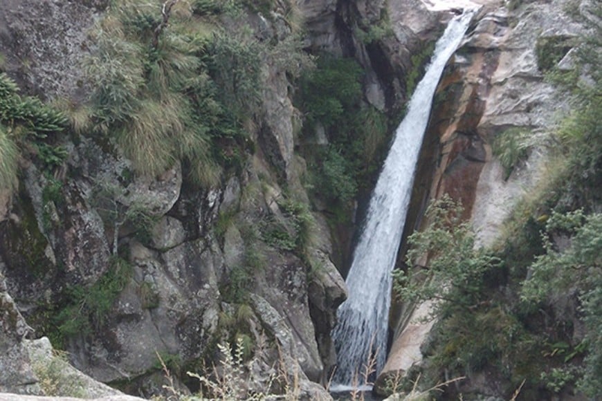 La Cascada dentro de la localidad de La Cumbrecita