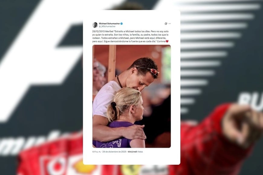 A 12 años del accidente de Michael Schumacher, su esposa rompió el silencio con un mensaje conmovedor