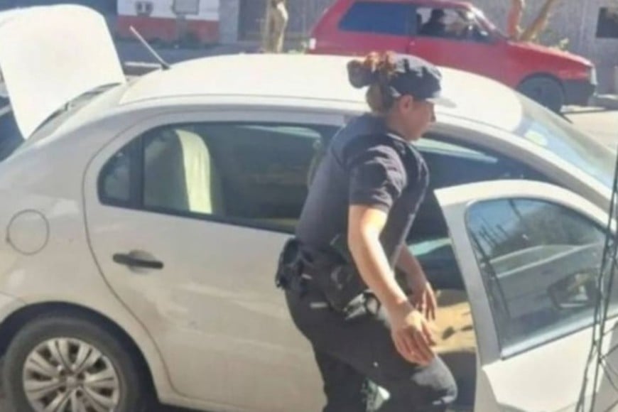 El auto que era utilizasdo por el remisero para captar a las estudiantes