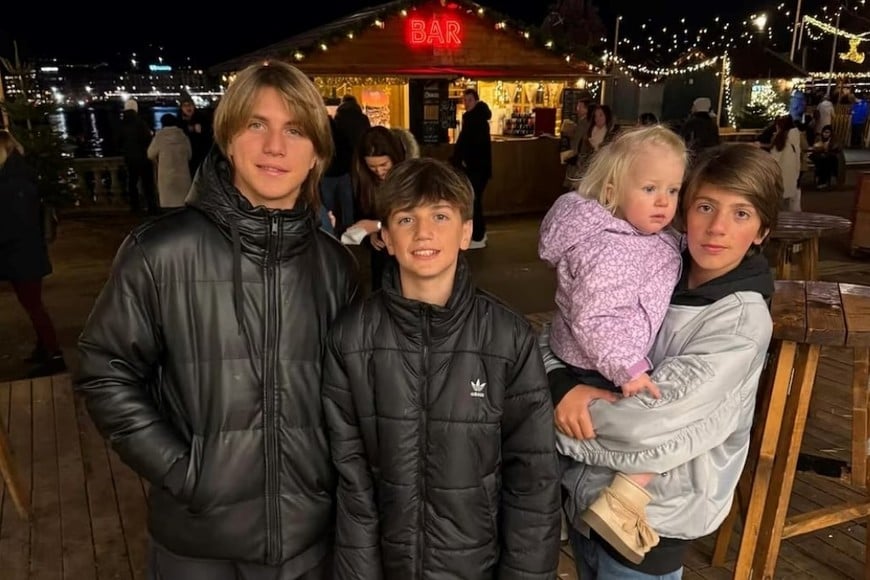 Maxi López ya era padre de Elle y de sus tres hijos con Wanda Nara: Valentino, Coki y Benedicto.