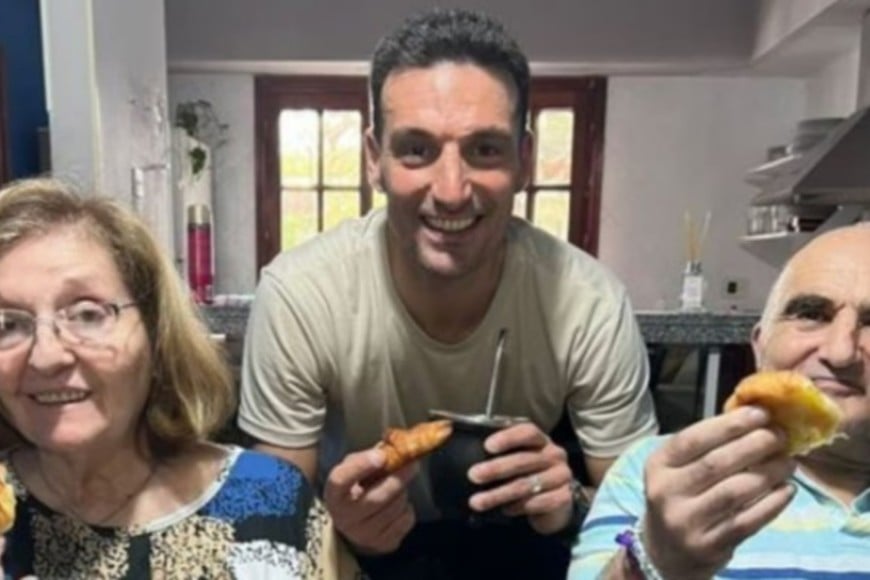 Como cada año, Scaloni pasó las fiestas con su familia en Pujato.