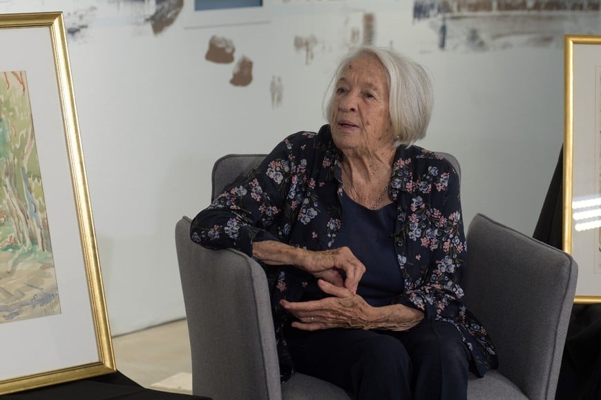 Un momento de la entrevista con Sobrero de Vallejo. Crédito: Guillermo Di Salvatore