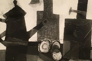 Fragmento de "Lámparas y regaderas II" de 1952. Foto: Patrimonio Fernández Muro