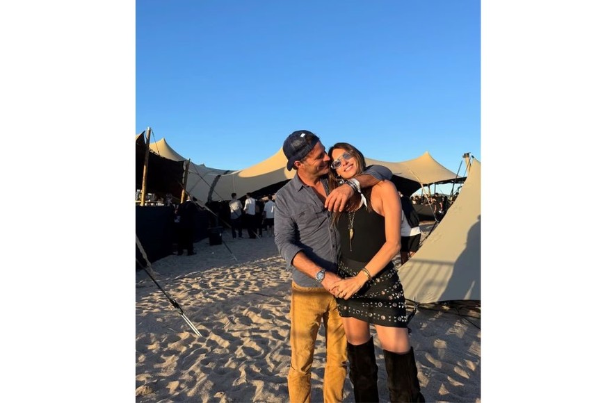 Pampita junto a Martín Pepa.