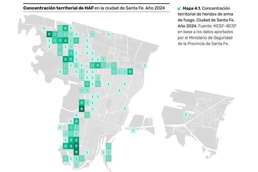 Mapa. Concentración territorial de personas HAF. Crédito: Gentileza