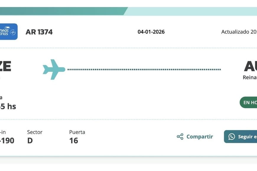 Partió con su vuelo inaugural desde el Aeropuerto Internacional de Ezeiza