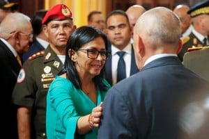 Delcy Rodríguez juró como presidenta de Venezuela. Foto: REUTERS