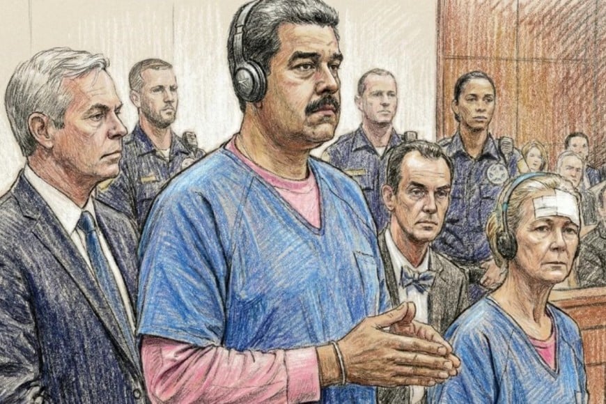 Boceto original del dibujante de la Corte.