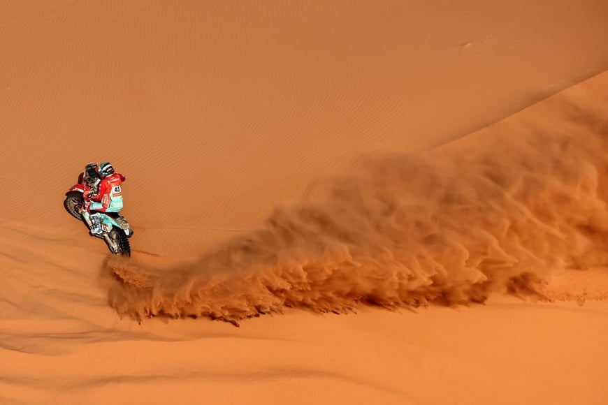 Rallying - Dakar Rally - Stage 2 - Yanbu to Alula - Yanbu, Saudi Arabia - January 5, 2026
Kove Factory Racing's Sunier Sunier in action during stage 2 REUTERS/Stephane Mahe