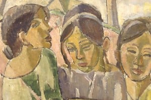 Fragmento de “Tres mujeres” de Eguiluz. Foto: Colección particular