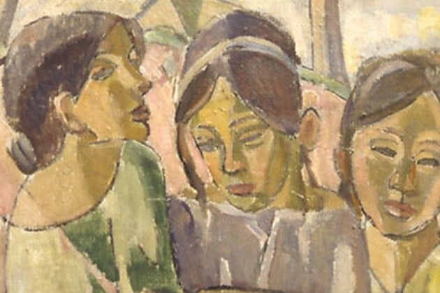 Fragmento de “Tres mujeres” de Eguiluz. Foto: Colección particular