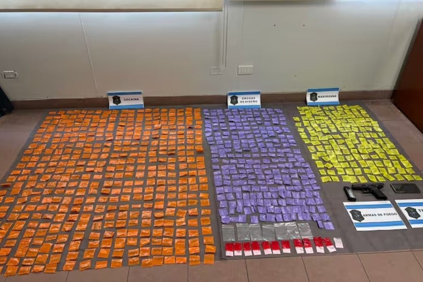 La droga secuestrada. Crédito: Policía Bonaerense.