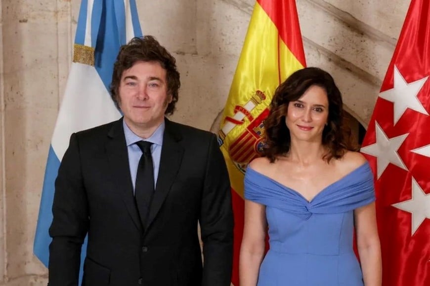 Javier Milei junto a Isabel Díaz Ayuso.