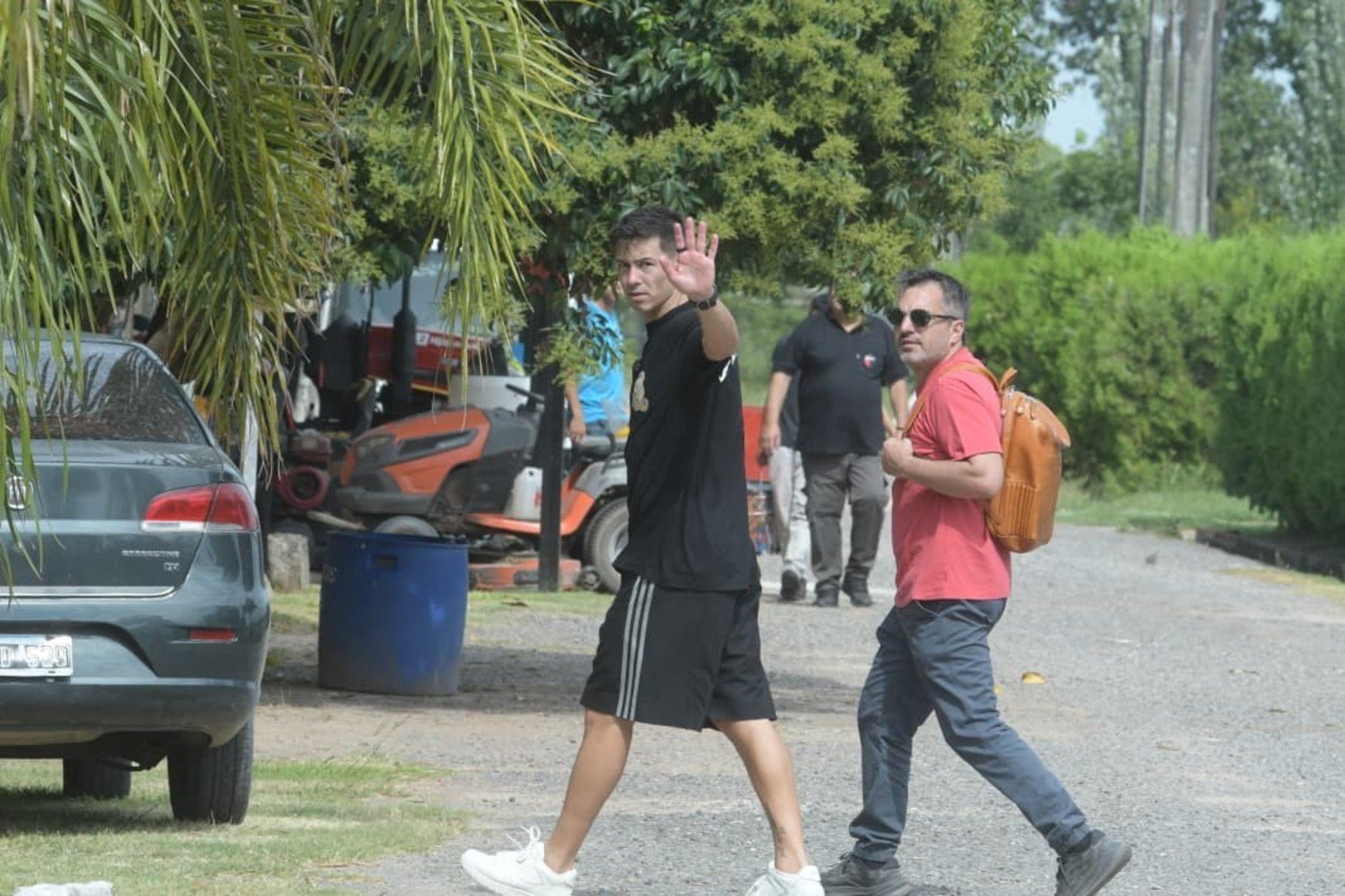 Federico Lértora presente en el entrenamiento.