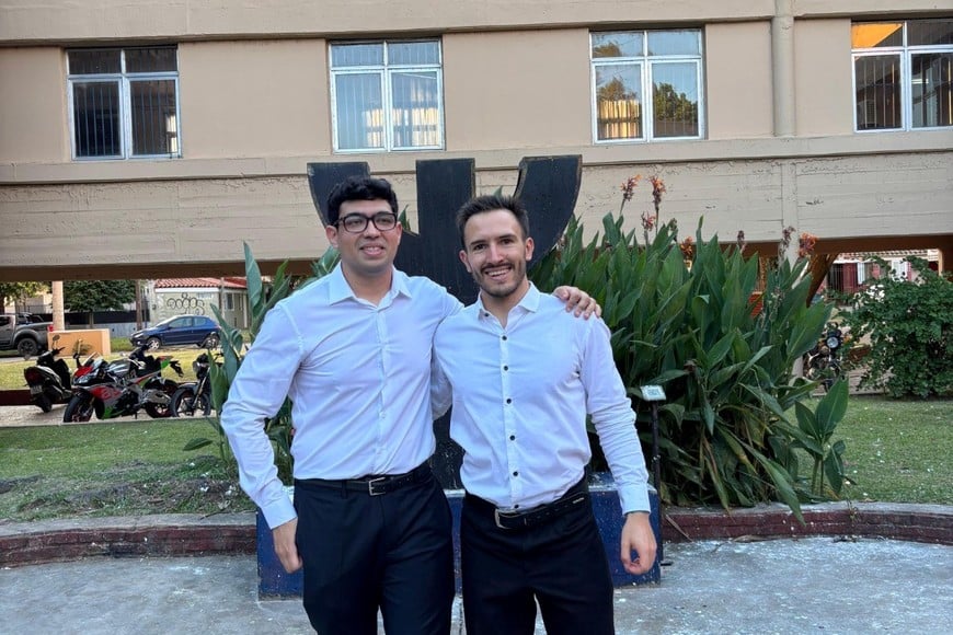 Joaquín Mendieta y Tomás Moore, autores del proyecto final de la carrera de Ingeniería Civil. Foto: Gentileza