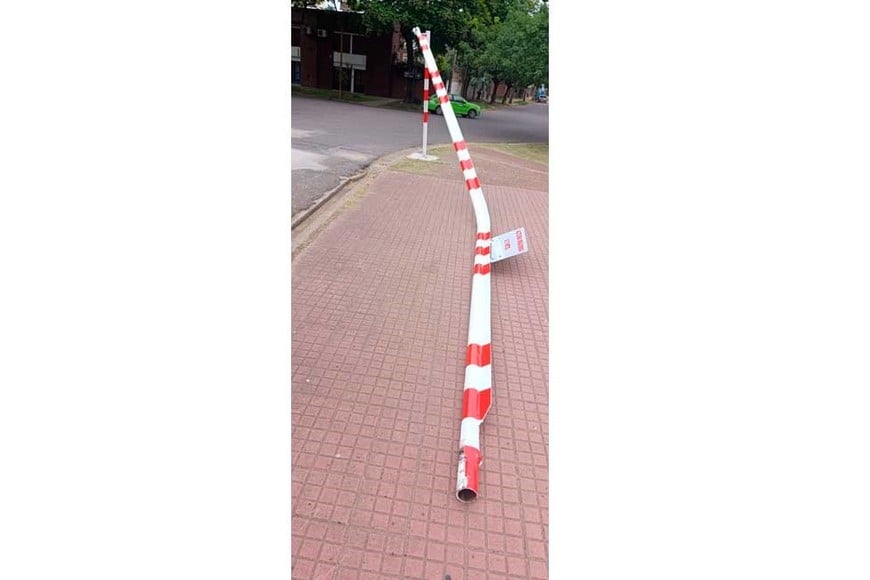 Así quedó la barrera.