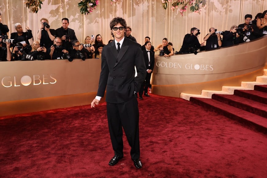 Jacob Elordi poses on the red carpet at the 83rd Annual Golden Globes in Beverly Hills, California, U.S., January 11, 2026. REUTERS/Daniel Cole