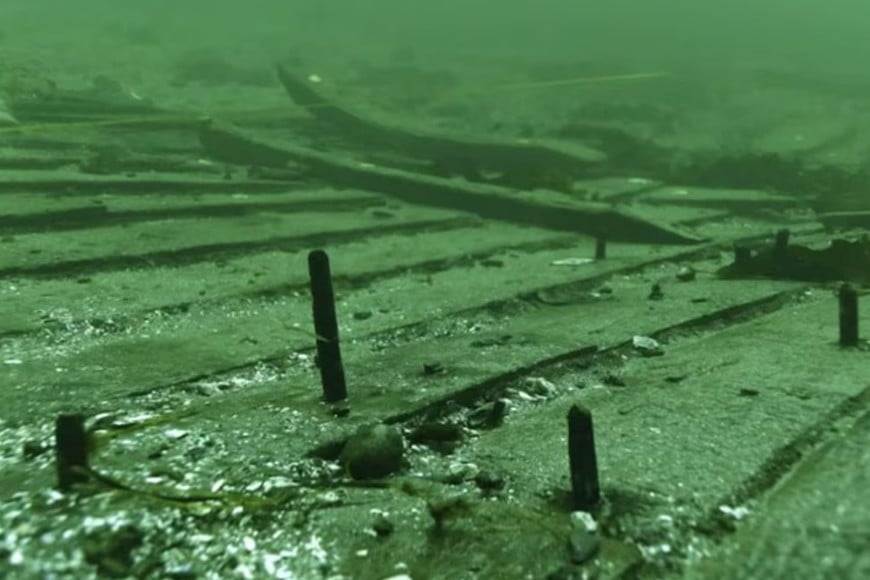 Restos de un carguero de récord para su época