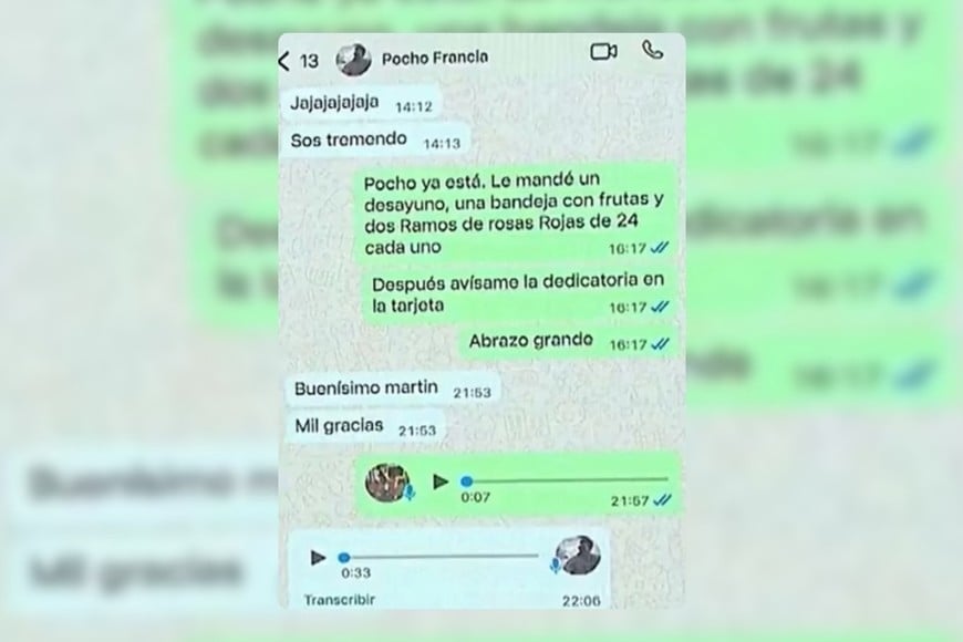 La causa expone chats y gestiones de confianza construidas durante casi dos décadas.