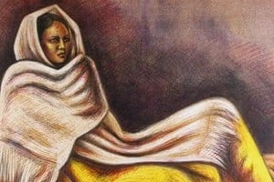 Fragmento de "Muchacha en reposo" de 1988. Foto: Moises Valdes Gallery