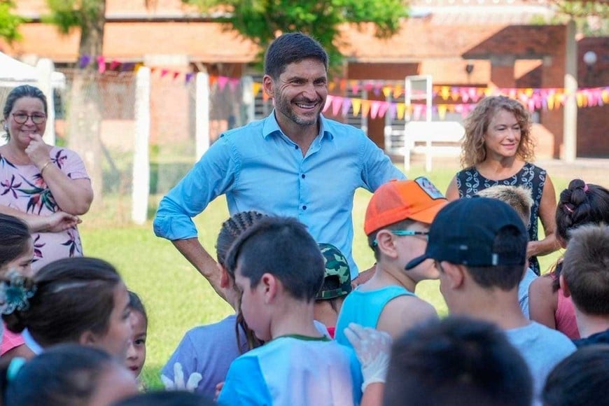 Pullaro habló con la prensa en una recorrida por el CEF 29 de Santa Fe.