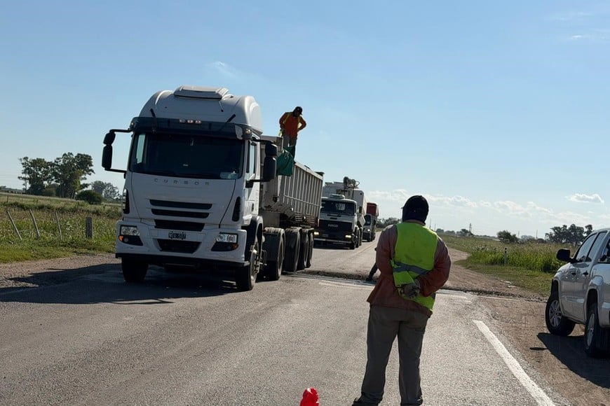 Santa Fe construye una rotonda en un cruce de la Ruta Nacional 34