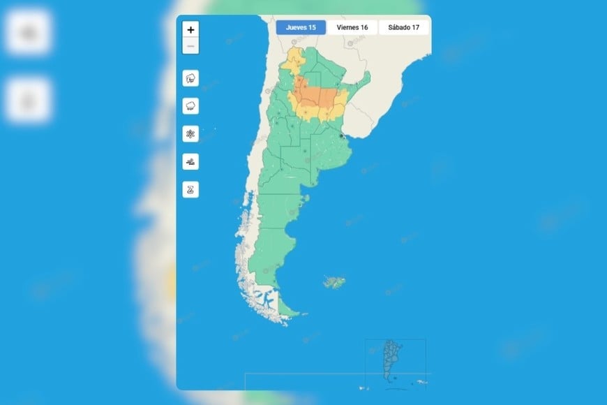 El SMN emitió alerta naranja por tormentas fuertes en el Litoral argentino.