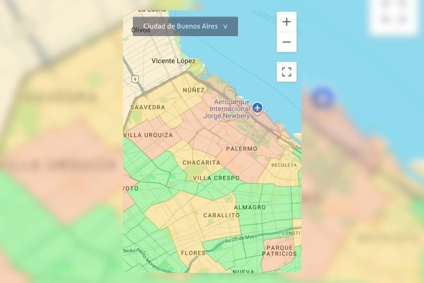 Barrios afectados por el apagón masivo de Buenos Aires