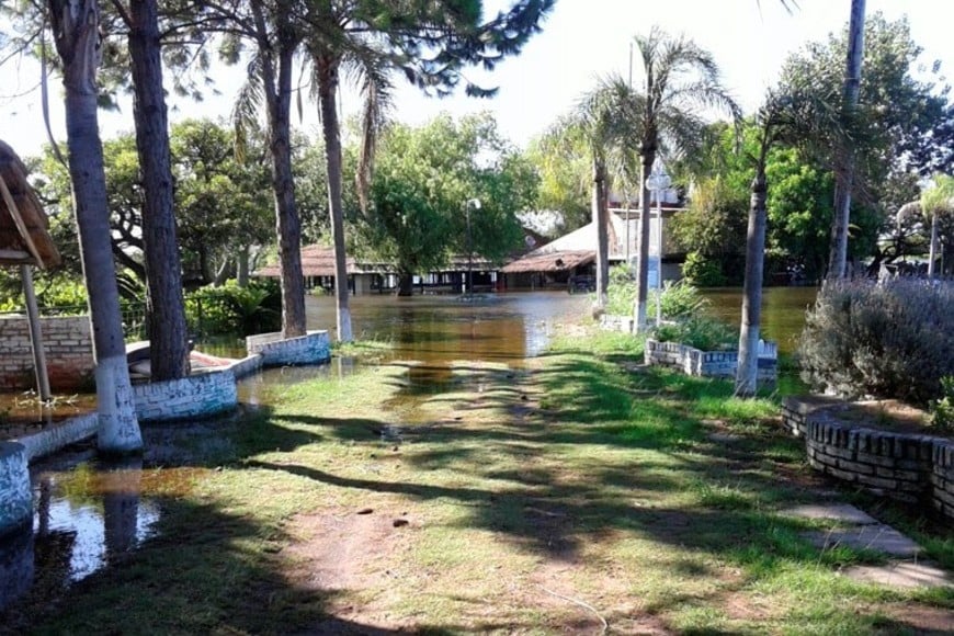 Las inundaciones perjudicaron la vida del camping. Gentileza