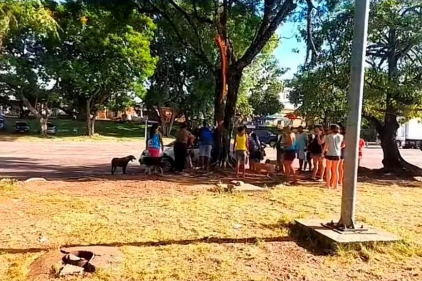 Conmoción en el lugar de los hechos.