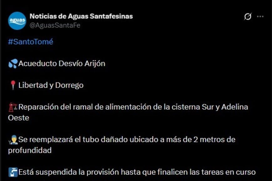 La información fue dada a conocer a través de la cuenta oficial de X de la empresa.