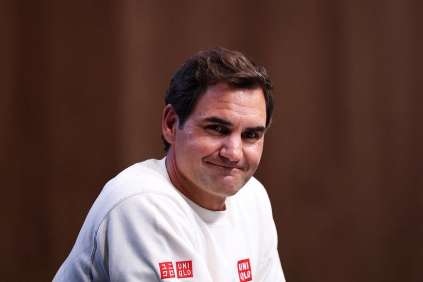 Tennis - Australian Open - Melbourne Park, Melbourne, Australia - January 15, 2026
Former tennis player Roger Federer reacts during the press conference REUTERS/Hollie Adams