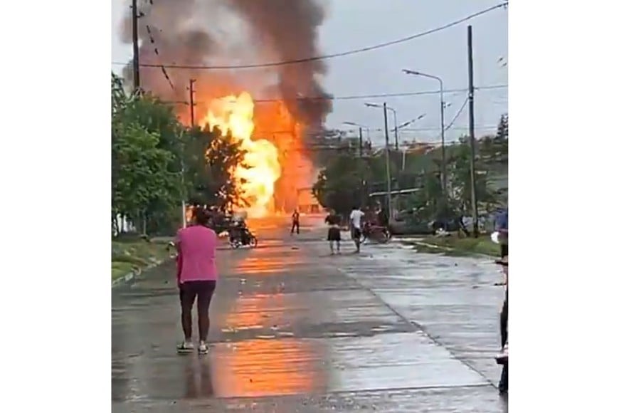 Un vecino de la zona captó la explosión.