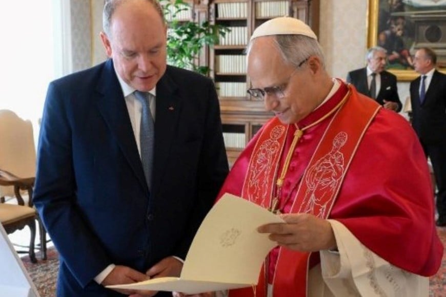 el Papa y el príncipe Alberto II de Mónaco