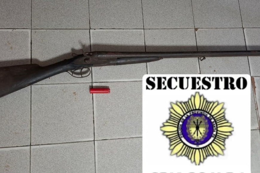 La escopeta incauada en Colastiné Norte. Foto: El Litoral